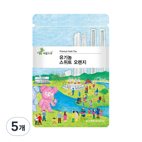 아름드레 유기농 스위트 오렌지 삼각티백, 1.5g, 25개입, 5개