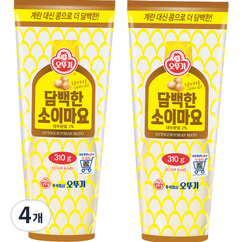 오뚜기 담백한 소이 마요네즈, 310g, 4개