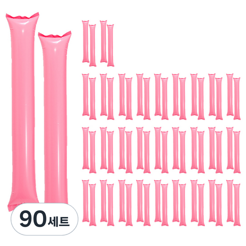 파티쇼 수입 응원용 막대풍선 2p 세트, 핑크, 90세트