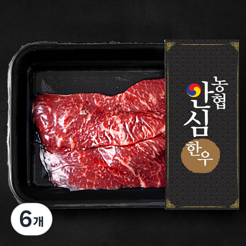 농협안심한우 채끝 1등급 구이용 (냉장), 200g, 6개