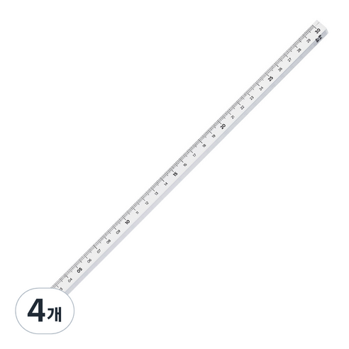 롭다 아크릴스틱자 30cm, Pure, 4개