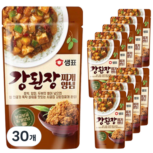 샘표 강된장 찌개양념, 130g, 30개