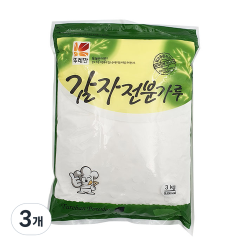 뚜레반 감자전분가루, 3개, 3kg