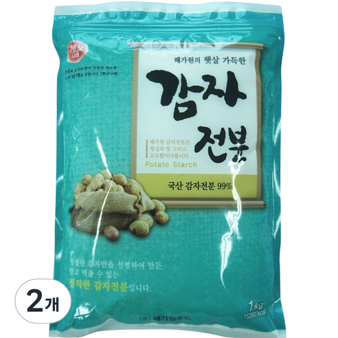 해가원 감자 전분, 1kg, 2개