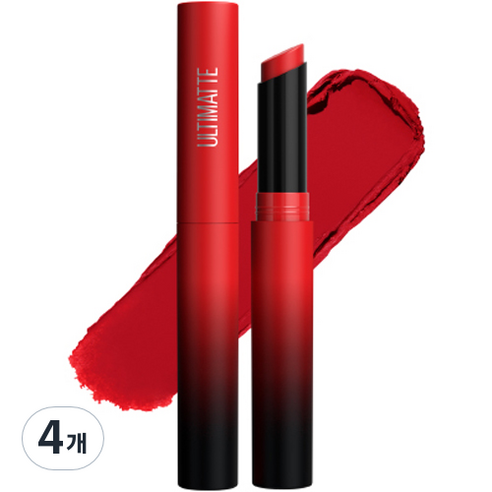 메이블린 뉴욕 얼티매트 립스틱 1.7g, 199 체리 레드, 4개