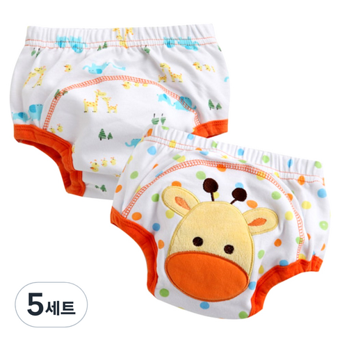 조이멀티 배변훈련팬티 2입, 기린F (주황), 5세트