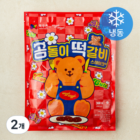 목우촌 곰돌이 떡갈비 스테이크60 (냉동), 360g, 2개