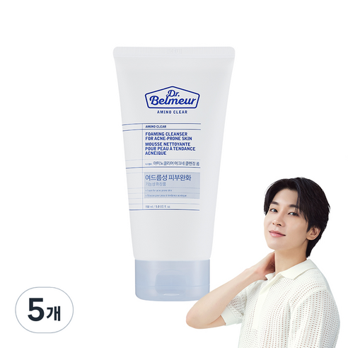 더페이스샵 닥터벨머 아미노클리어 아크네 클렌징 폼, 150ml, 5개