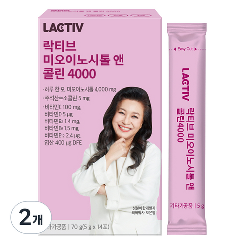 락티브 미오이노시톨 앤 콜린 4000 14p, 70g, 2개