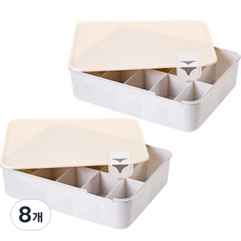 인블룸 파스텔뚜껑 양말속옷 정리함 10칸, 8개