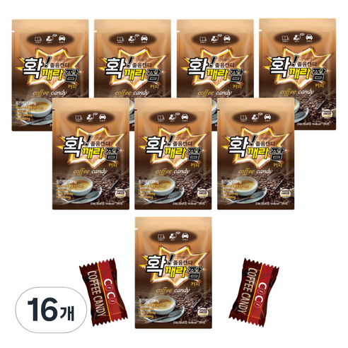 확깨라잠 고카페인 졸음캔디 커피맛, 24g, 16개