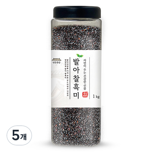 건강곡간 발아찰흑미, 1kg, 5개