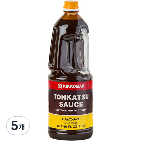 기꼬만 돈까스 소스, 1.8L, 5개