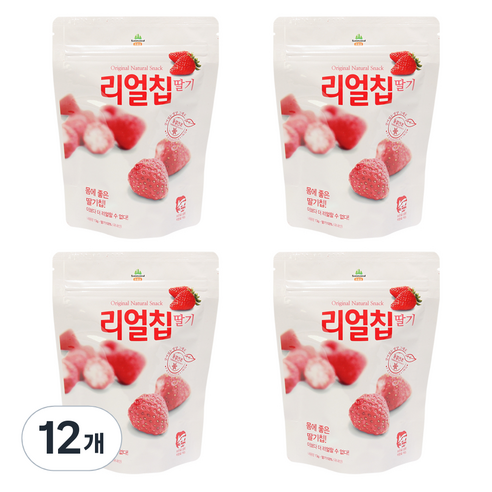 산마을 동결건조 리얼칩 딸기, 13g, 12개