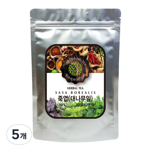 성보식품 국내산 죽엽 대나무잎, 5개, 400g