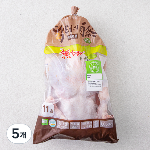 마니커 닭터의자연 무항생제 인증 1등급 닭백숙용 11호 (냉장), 1.05kg, 5개