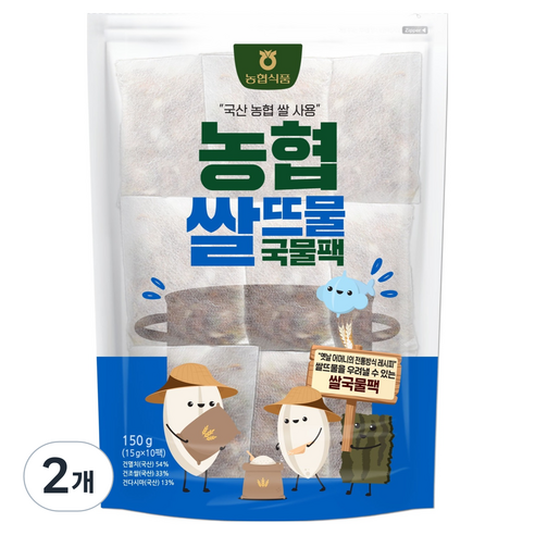 농협식품 쌀뜨물 국물팩 10p, 150g, 2개