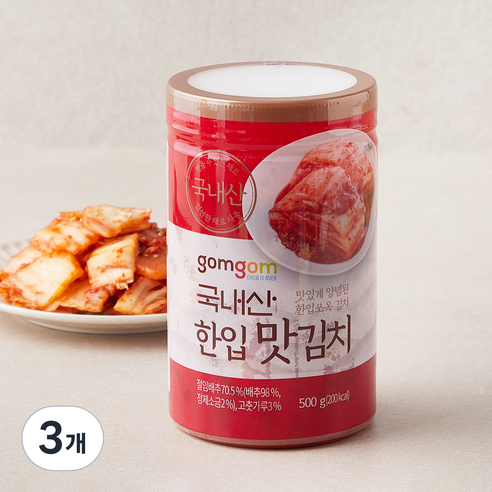 맛김치 500g (냉장), 3개