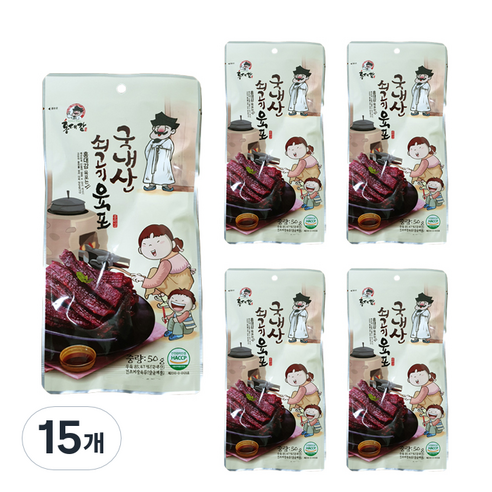 홍대감 쇠고기 육포, 50g, 15개