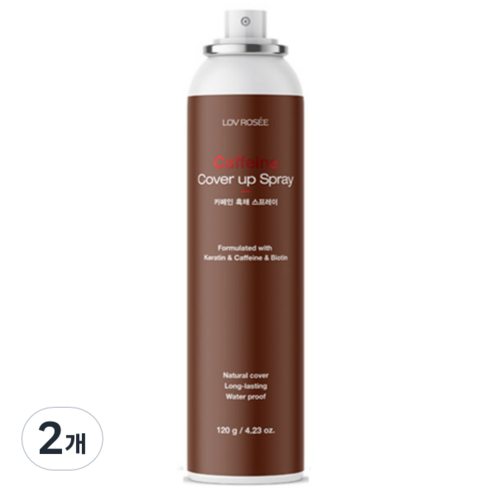 로브로제 카페인 흑채 스프레이 120g, 자연갈색, 2개