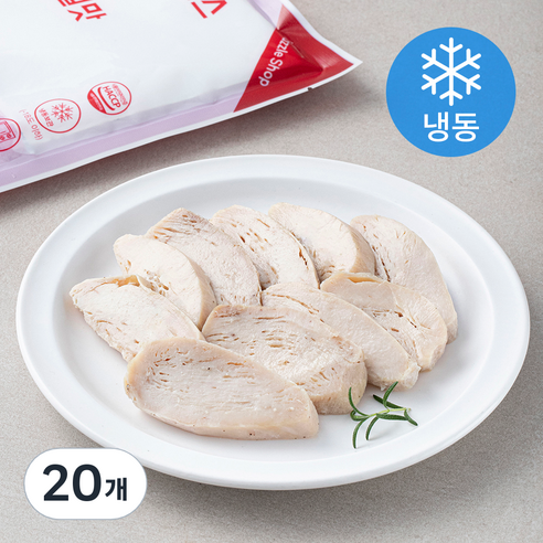 다즐샵 스팀 슬라이스 닭가슴살 오리지널맛 (냉동), 100g, 20개