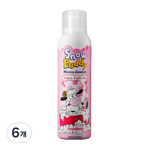 스노우버디 휘핑클렌저 스트로베리향, 200ml, 6개