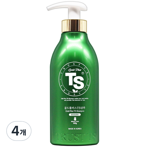 TS 골드플러스 탈모증상완화 샴푸, 500g, 4개