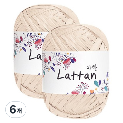 yarna 라탄 2볼 라피아실 40g, 43번(무광), 6개