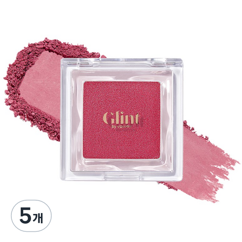 Glint 베이크드 블러쉬 블러셔 2.4g, 05 스트로베리 스모크, 5개