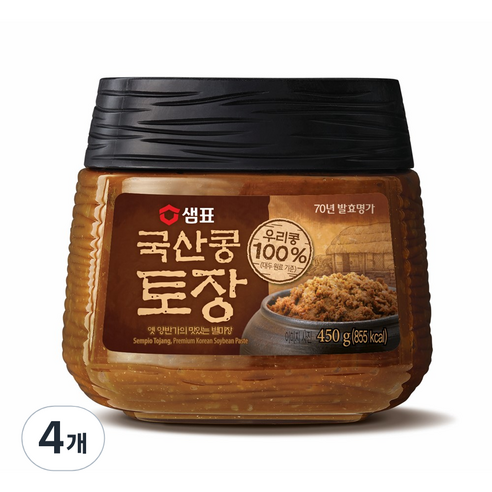 샘표 국산콩 토장, 450g, 4개