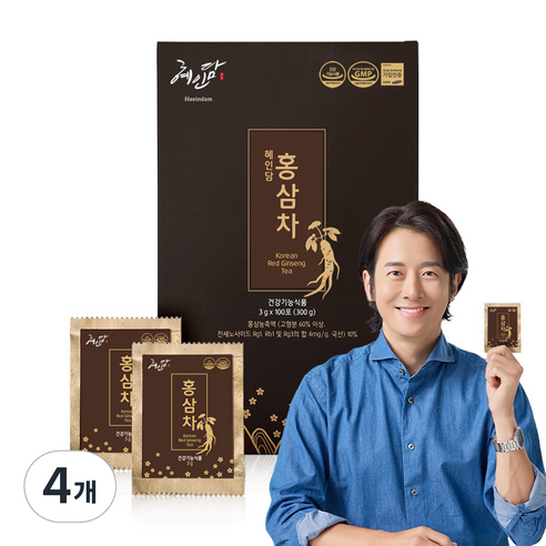 혜인담 홍삼차 100p + 쇼핑백, 300g, 4개
