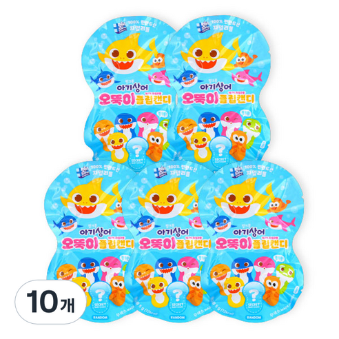 태양생활건강 핑크퐁 아기상어 오뚝이 플립캔디 랜덤발송 20g, 자일리톨, 10개