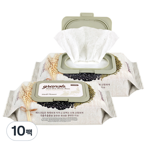 메디플라워 그래놀라 딥 클렌징 티슈, 100매입, 10개