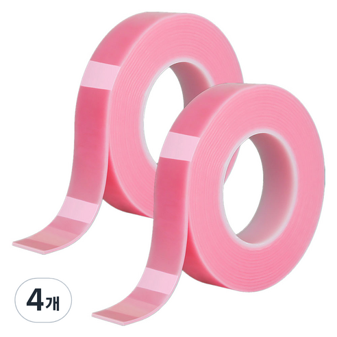 알로데 컬러 나노 매직 양면테이프 3cm x 3m, TYPE05 핑크, 4개