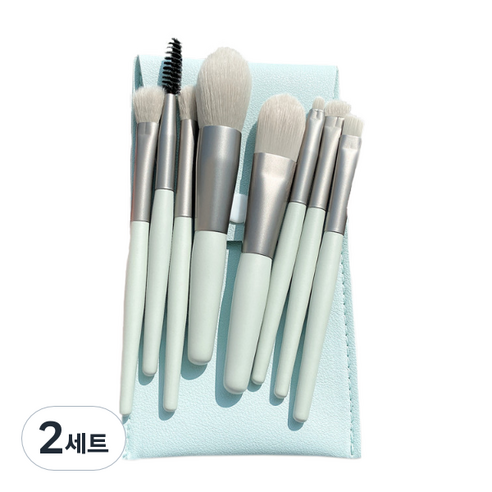 디에스 파스텔 파우치 브러쉬 8종 세트, 2세트, 민트