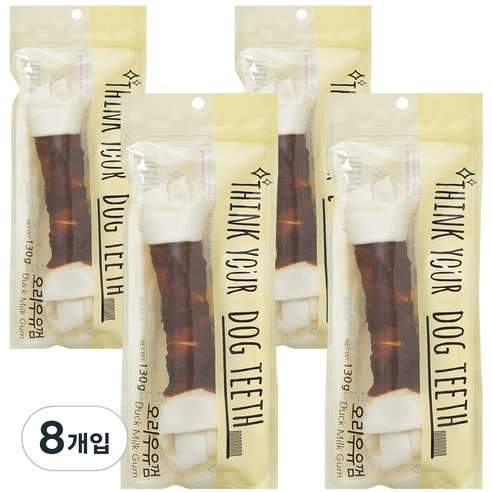 띵크유어도그티 강아지 딩고 껌 130g, 오리우유, 8개