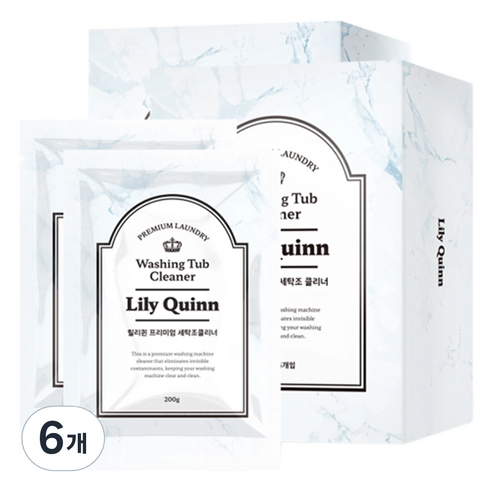 릴리퀸 프리미엄 세탁조 클리너 4p, 800g, 6개