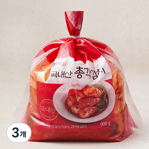 곰곰 국내산 총각김치, 900g, 3개