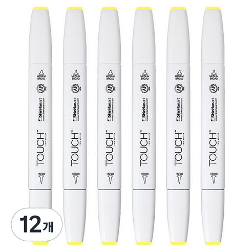 터치 트윈 브러쉬 마카 37 PASTEL YELLOW, 12개, 1색