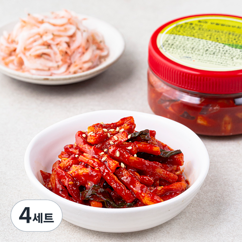 일미 흥부밥상 참새우젓 200g + 무말랭이무침 180g 세트 C, 380g, 4세트
