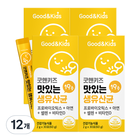 굿앤키즈 맛있는 생유산균, 60g, 12개