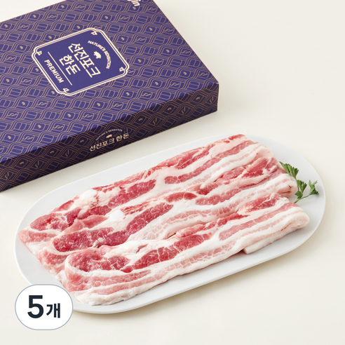 선진 바른농장 한돈 동물복지 삼겹살 구이용 (냉장), 500g, 5개