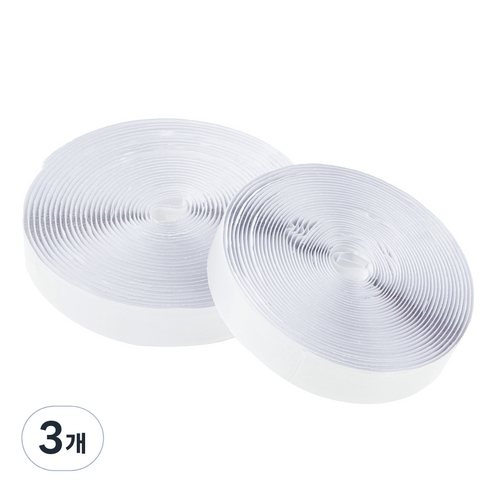 코멧 홈 롤타입 찍찍이 테이프 화이트 20mm x 6m, 3개
