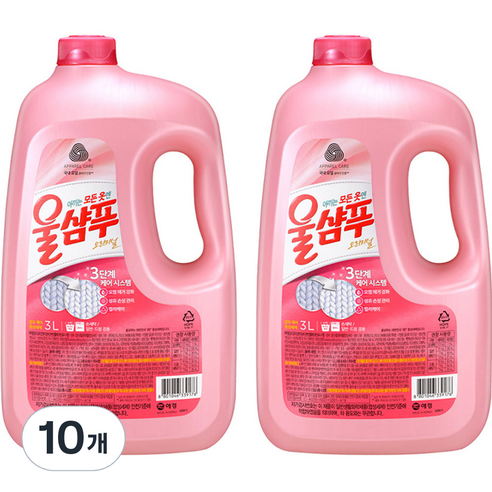 울샴푸 오리지널 중성세제 울세제 본품, 3L, 10개