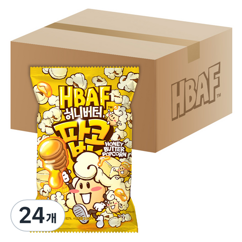 바프 허니버터 팝콘, 80g, 24개