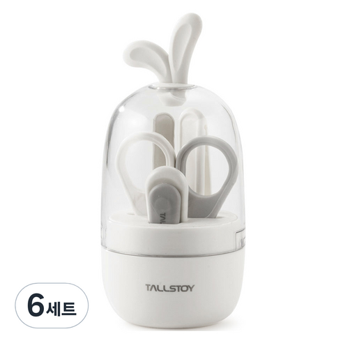 톨스토이 새싹 유아 손톱깎이 4종 세트, 화이트, 6세트