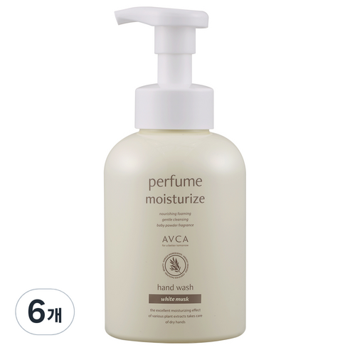 아브카 퍼퓸 대용량 핸드워시 화이트머스크, 500ml, 6개