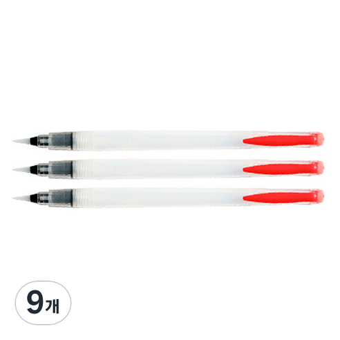 풀컬러스 간편한 워터브러쉬, 직경 5.0mm, 길이 15mm, 9개