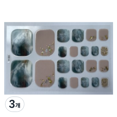 블루코지 패디팁 스티커 발꾸미기, 3개, Type 18