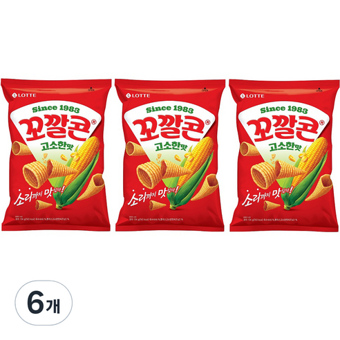 꼬깔콘 고소한맛, 6개, 134g
